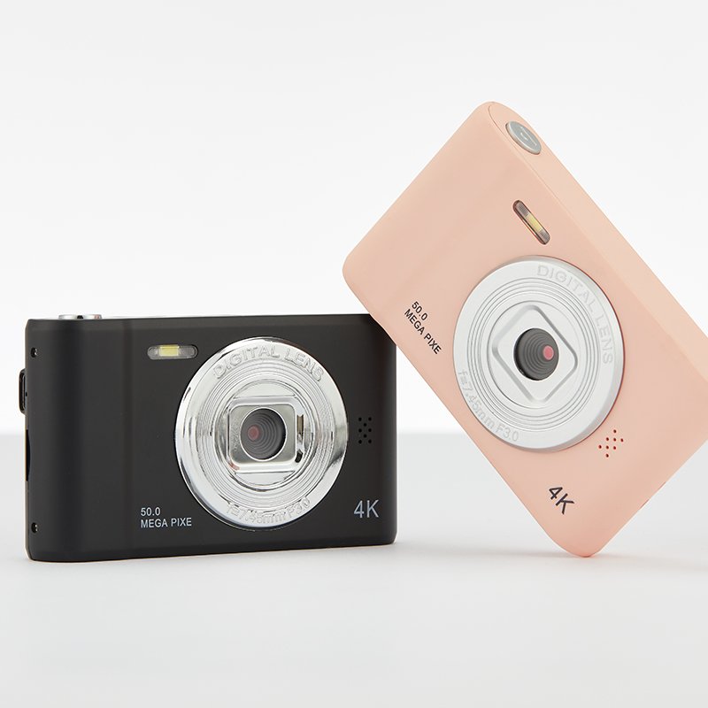 Entry-Level Kids Campus Selfie Mini Retro Cam 4K Digital Camera 2.4inch Screen 50 Megapixels HD Photography Travel Selfie Camara