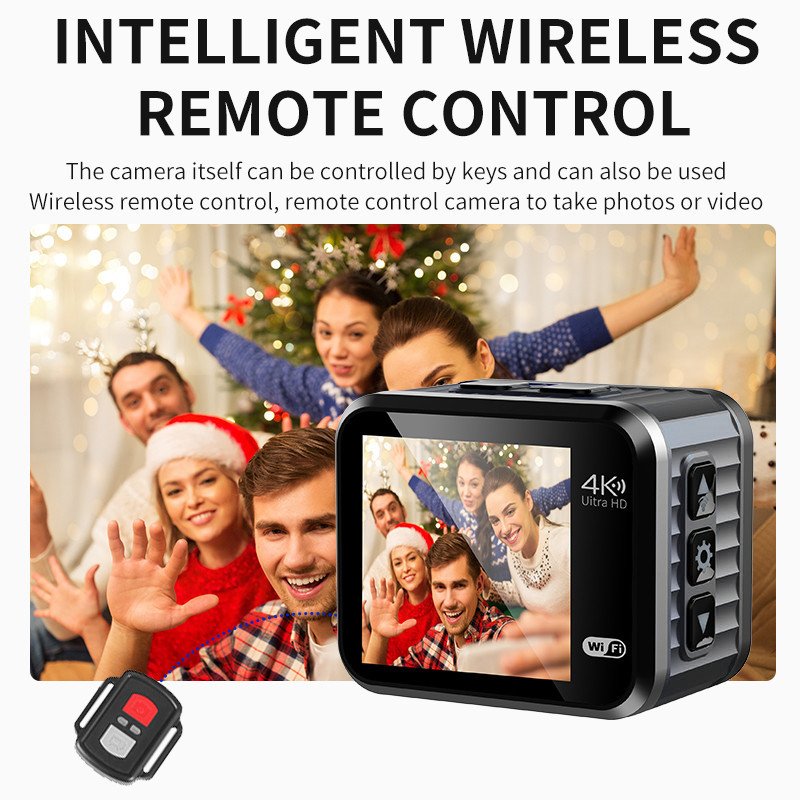 4k Waterproof Camera Underwater Mini Camera Full HD 1080P Action & Sports Camera