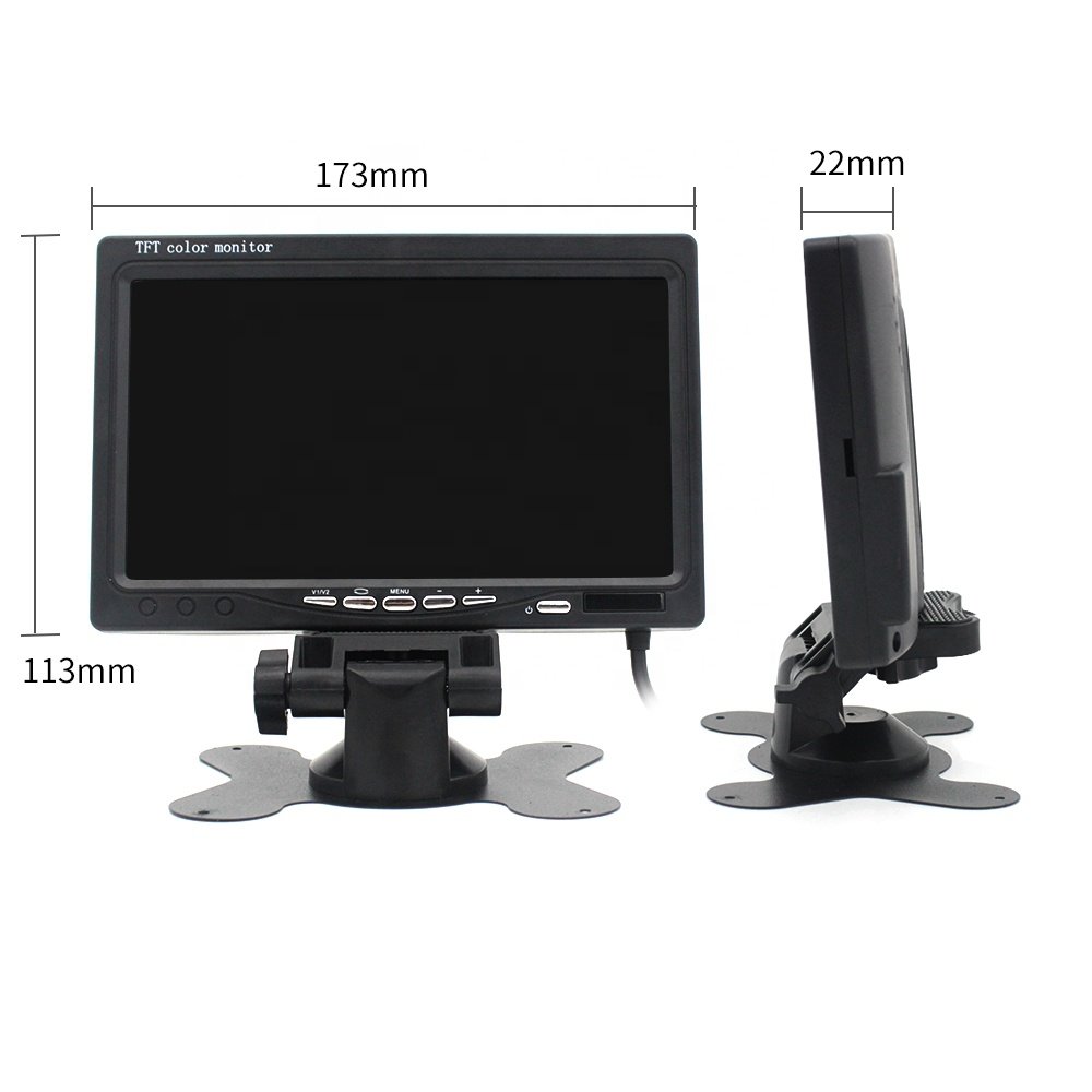 Truck Camera System Wireless Car Monitor Analog Signal 7 inch LCD Monitor 2 Cameras 2022 Wireless Truck Rear View Camera System
