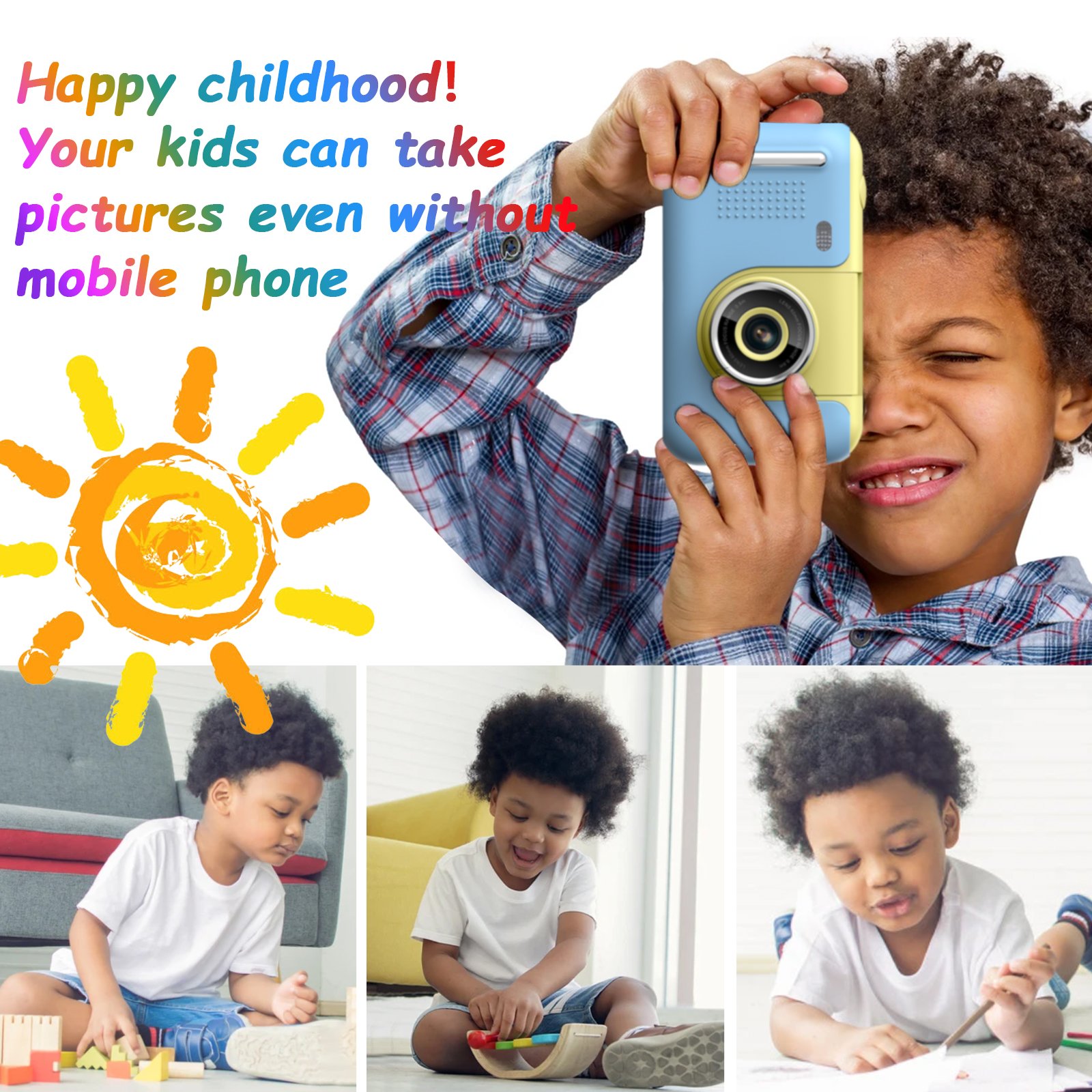 Packaged CE/ROHS Mini Kids Camera Children Photographic Toy Kids Selfie Camera