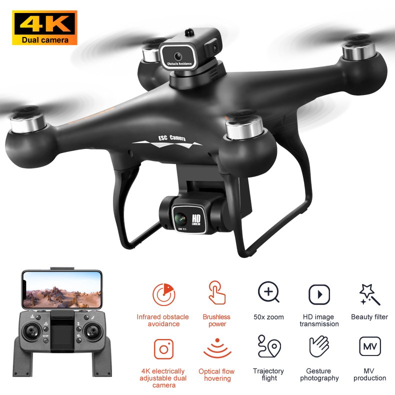 Professional Portable FPV Mini Drones 4K HD Dual Camera Foldable Quadcopter Helicopter with Obstacle Avoidance Remote Control