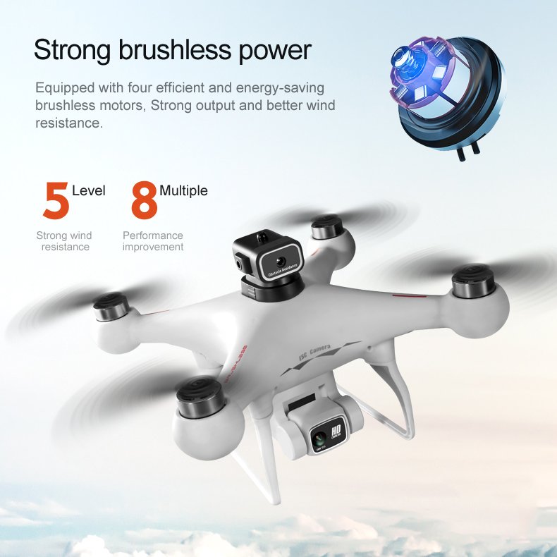 Professional Portable FPV Mini Drones 4K HD Dual Camera Foldable Quadcopter Helicopter with Obstacle Avoidance Remote Control
