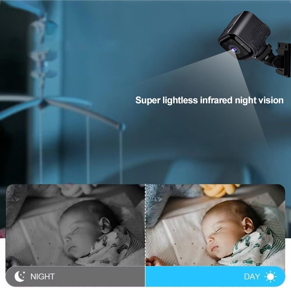 AS03 Mini Wifi camera 2 million HD night vision remote control infrared monitoring security Mini camera Wireless 1080p camera