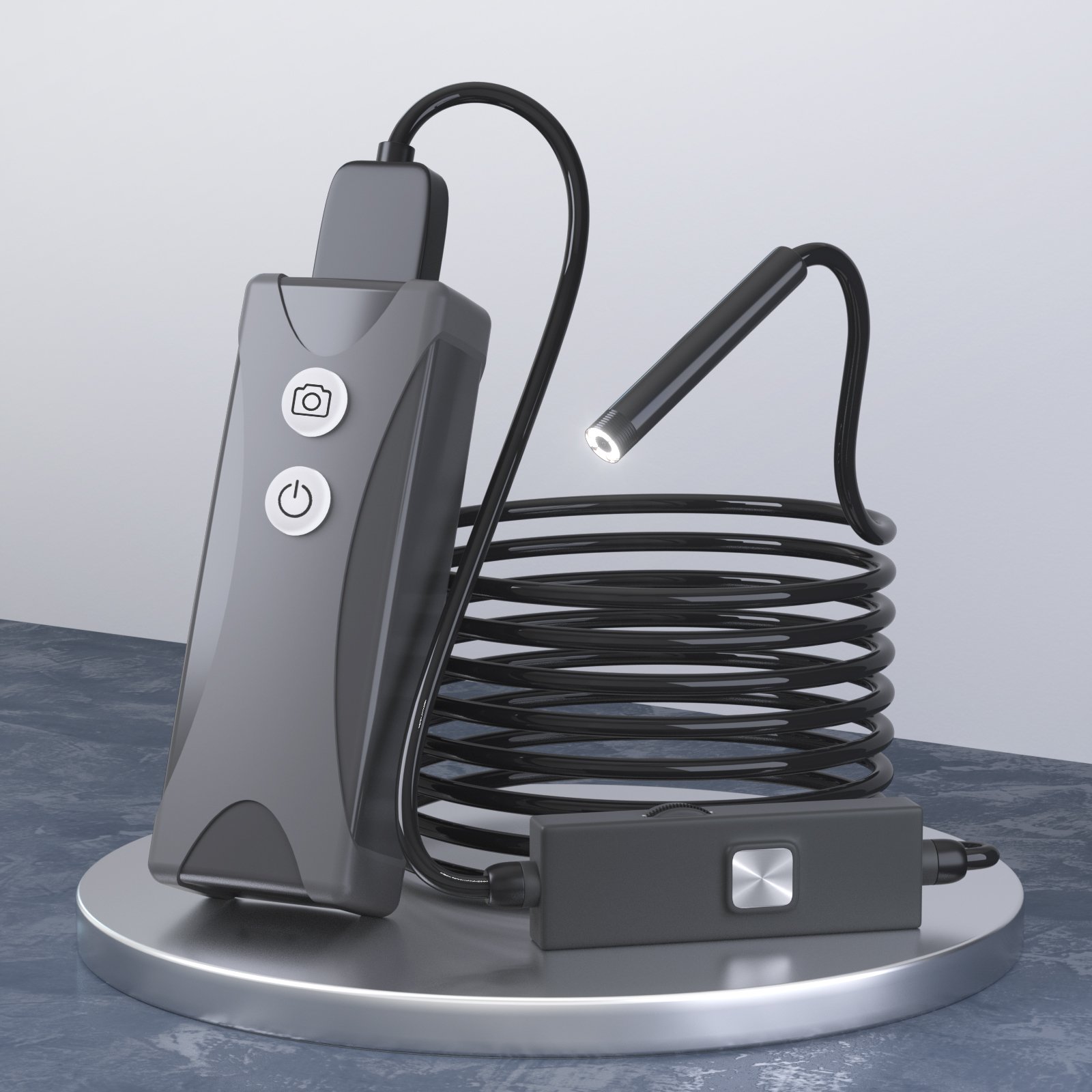 8mm 2m Hard Cable 8 Led Light Waterproof Wireless USB Video Borescope Endoscope WIFI Inspection Camera