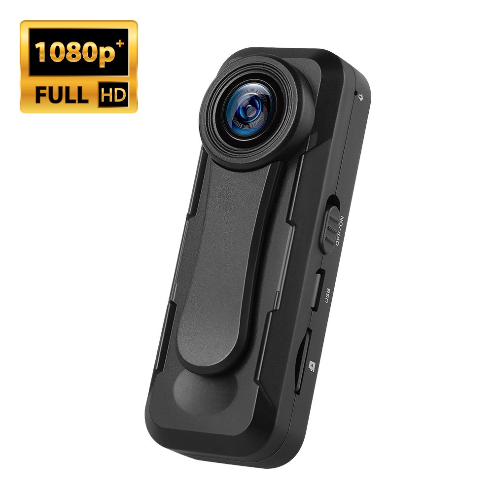 BOBLOV W1 1080P+ Mini Camera Body Mounted Worn Camera Loop Recording Time Stamps