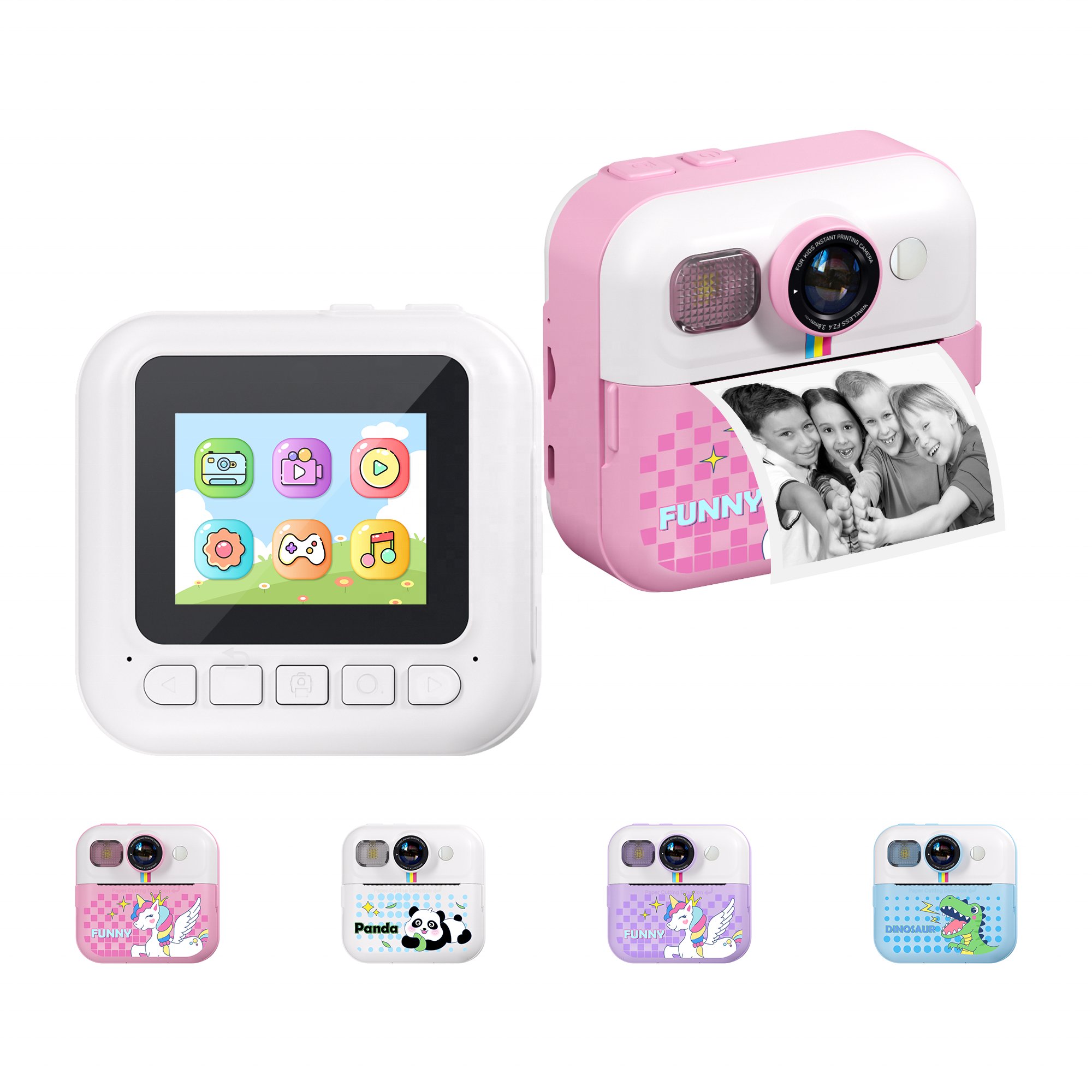 YMX CP02 Mini Cute Blue Pink Technological Environmental Creative Toys Educational Instant Kids Print Camera for Baby Girl Boy