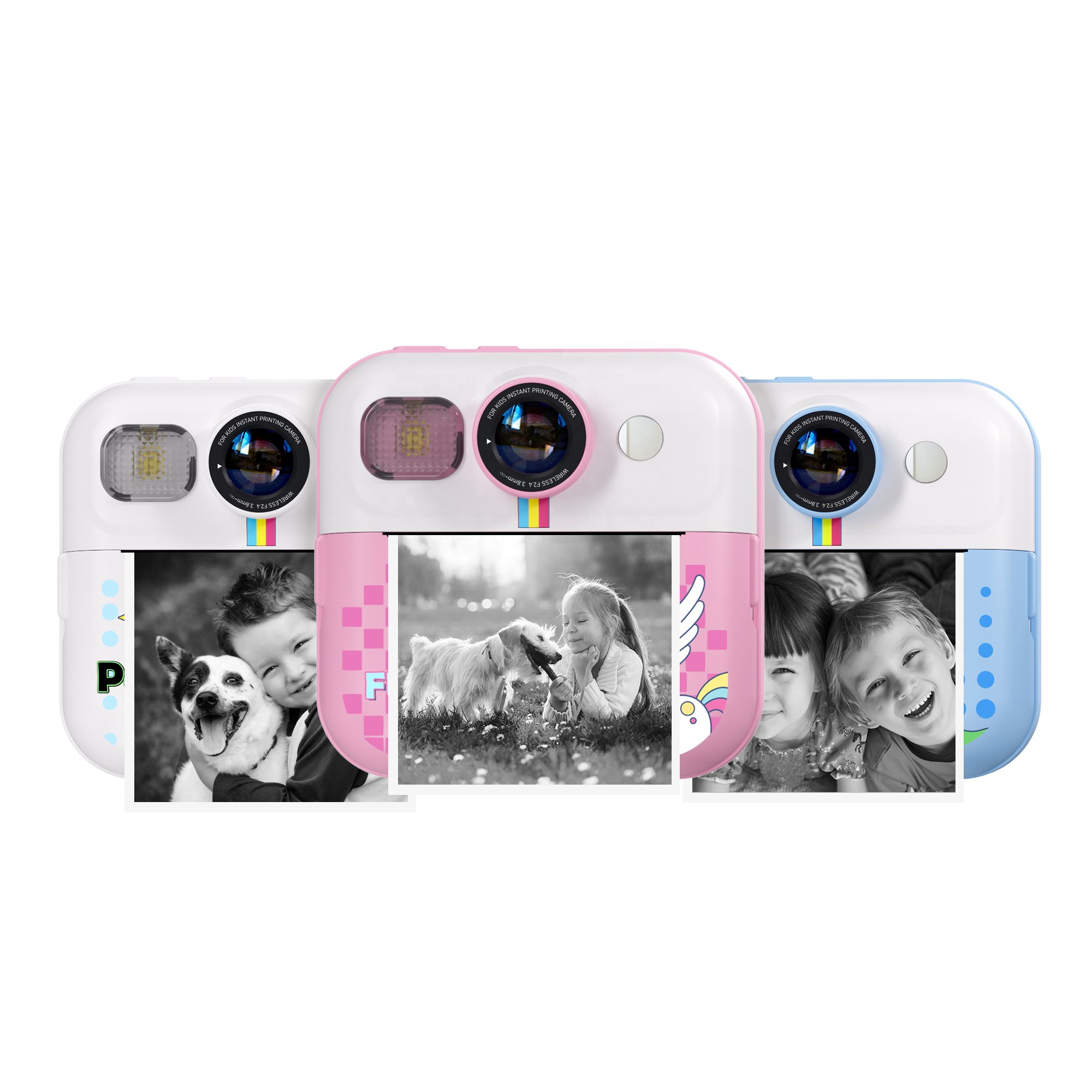 YMX CP02 Mini Cute Blue Pink Technological Environmental Creative Toys Educational Instant Kids Print Camera for Baby Girl Boy