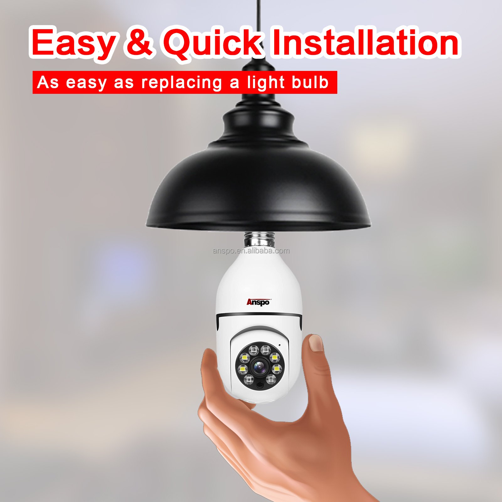 1080P E27 Lamp Holder Auto Tracking wireless camera full color night vision CCTV security wifi camera 3MP bulb camera