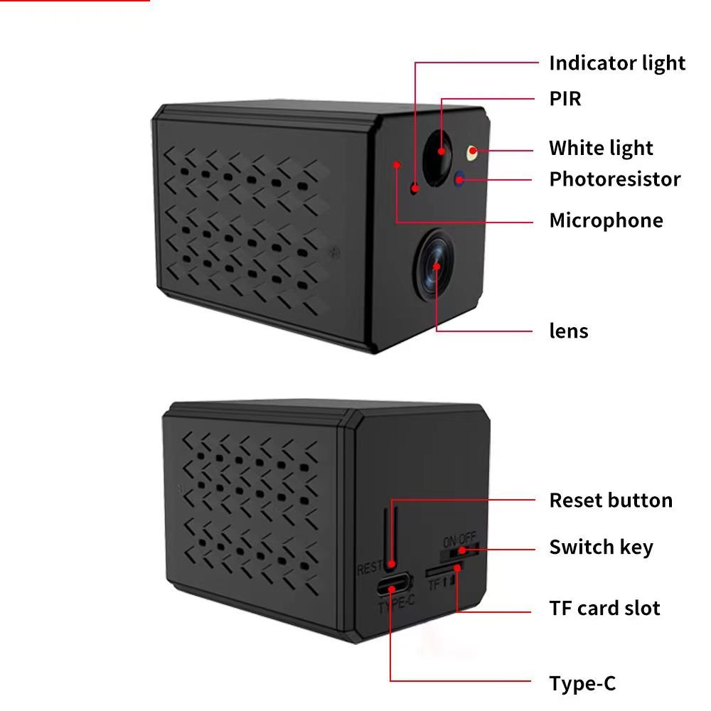 4MP HD Black Light Full Color MINI WiFi 4G Camera for Surveillance IP Camera