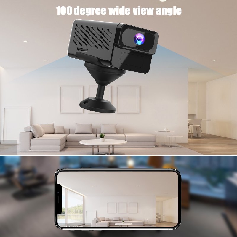 Full HD Wifi Portable Mini Video Recorder Wireless CCTV Camera M1 2023 New OEM Cloud Camera Indoor Camera Black Mini DV 1200 Mah
