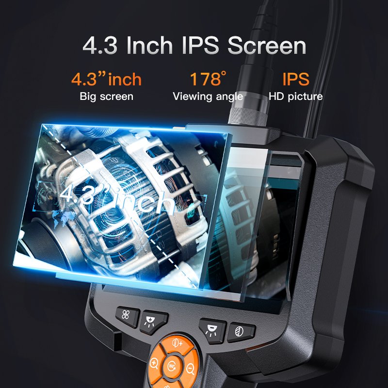 G30-M 4.3inch HD LCD Video Inspection Camera Single Lens Digital Borescope 5m 8MM Industrial Endoscope with Handheld
