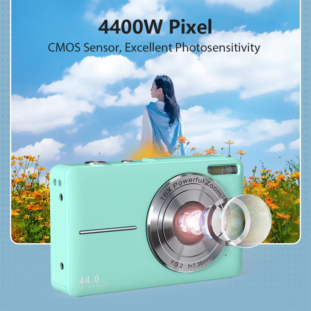 kids 4k mini cameras digital for Children Camcorder with 16x Zoom Compact Cameras 1080P 44MP cameras for photography