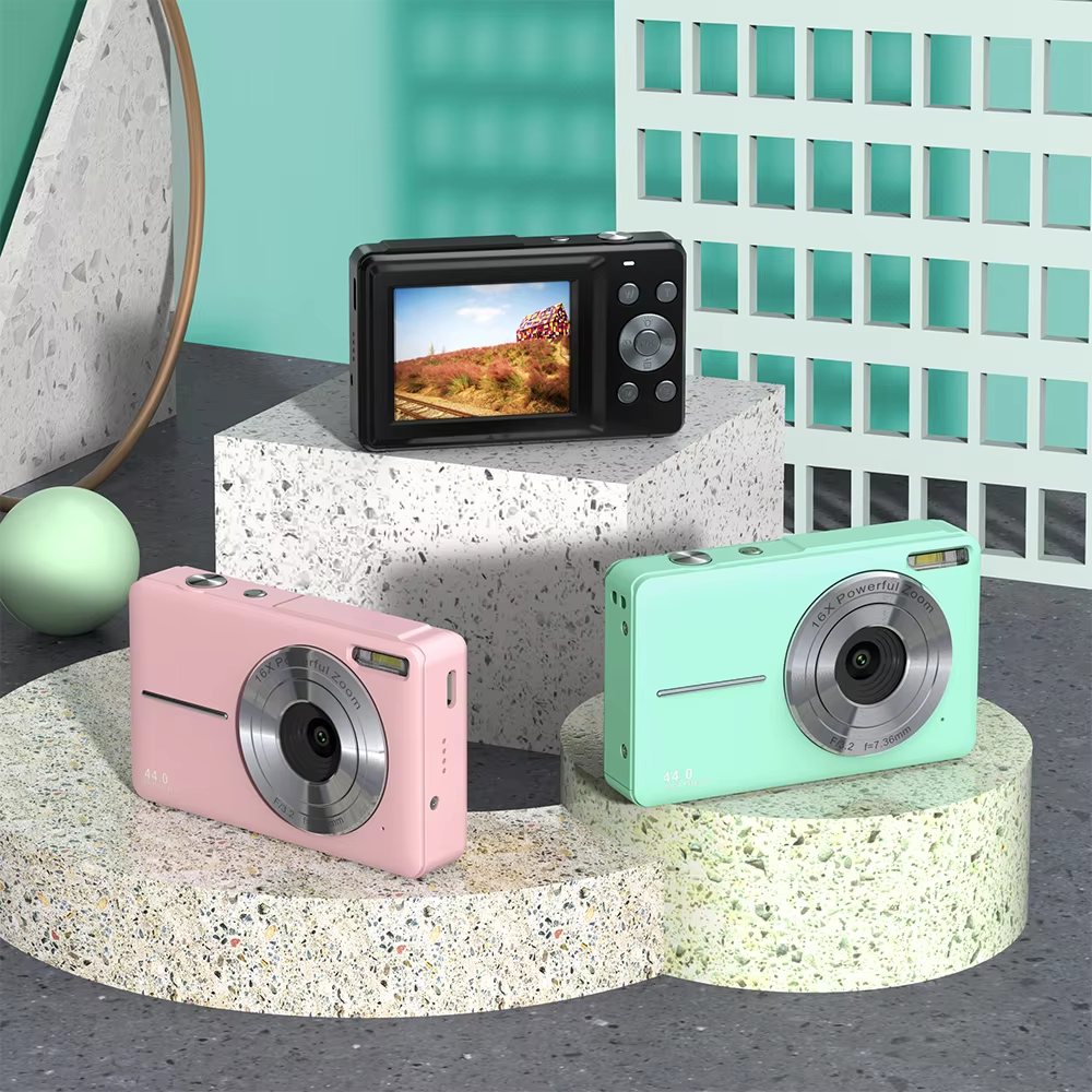 kids 4k mini cameras digital for Children Camcorder with 16x Zoom Compact Cameras 1080P 44MP cameras for photography