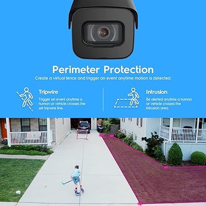 Wakiya 4K (8MP) IP POE Camera, 98ft NightVision, 2.8mm Lens, IP67 Weatherproof, 256GB MicroSD Recording, Black (IP8M-2496EB-V2)