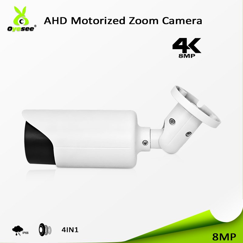 New cctv monitoring security video ahd outdoor bullet surveillance camera 8MP/4K VISION NIGHT 60M motorized cctv lens