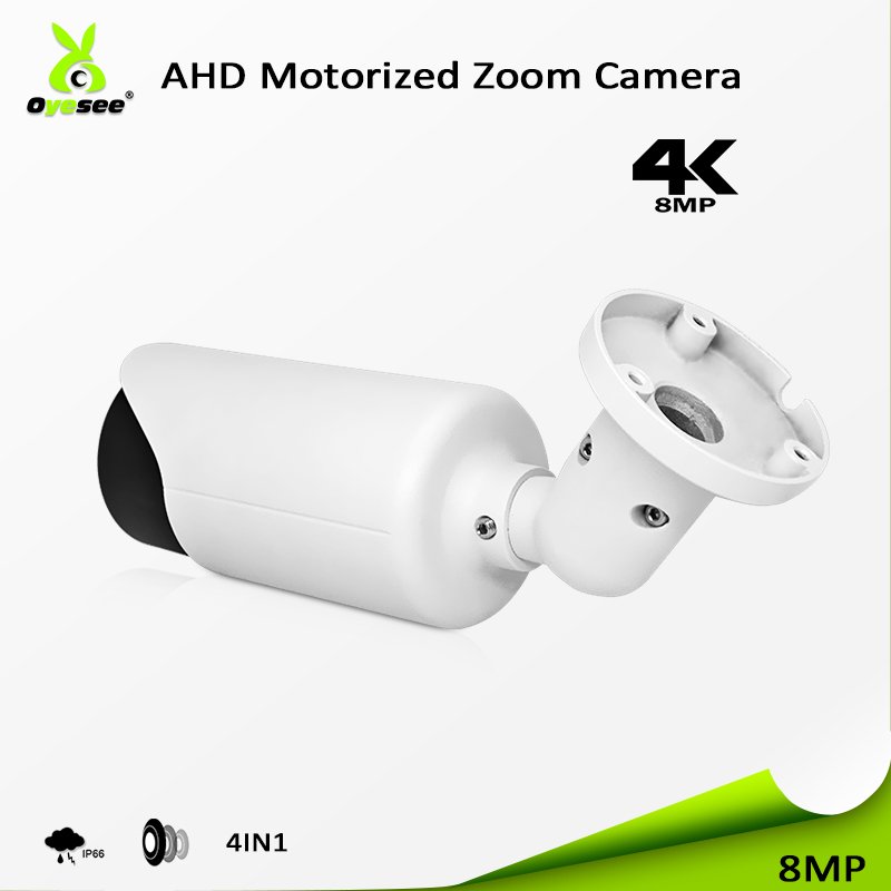 New cctv monitoring security video ahd outdoor bullet surveillance camera 8MP/4K VISION NIGHT 60M motorized cctv lens