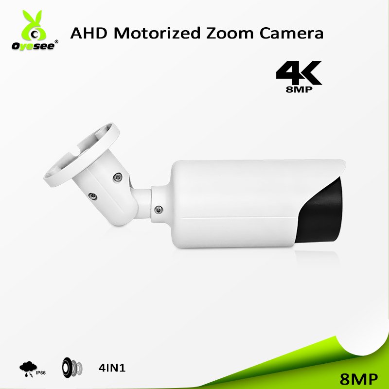 New cctv monitoring security video ahd outdoor bullet surveillance camera 8MP/4K VISION NIGHT 60M motorized cctv lens