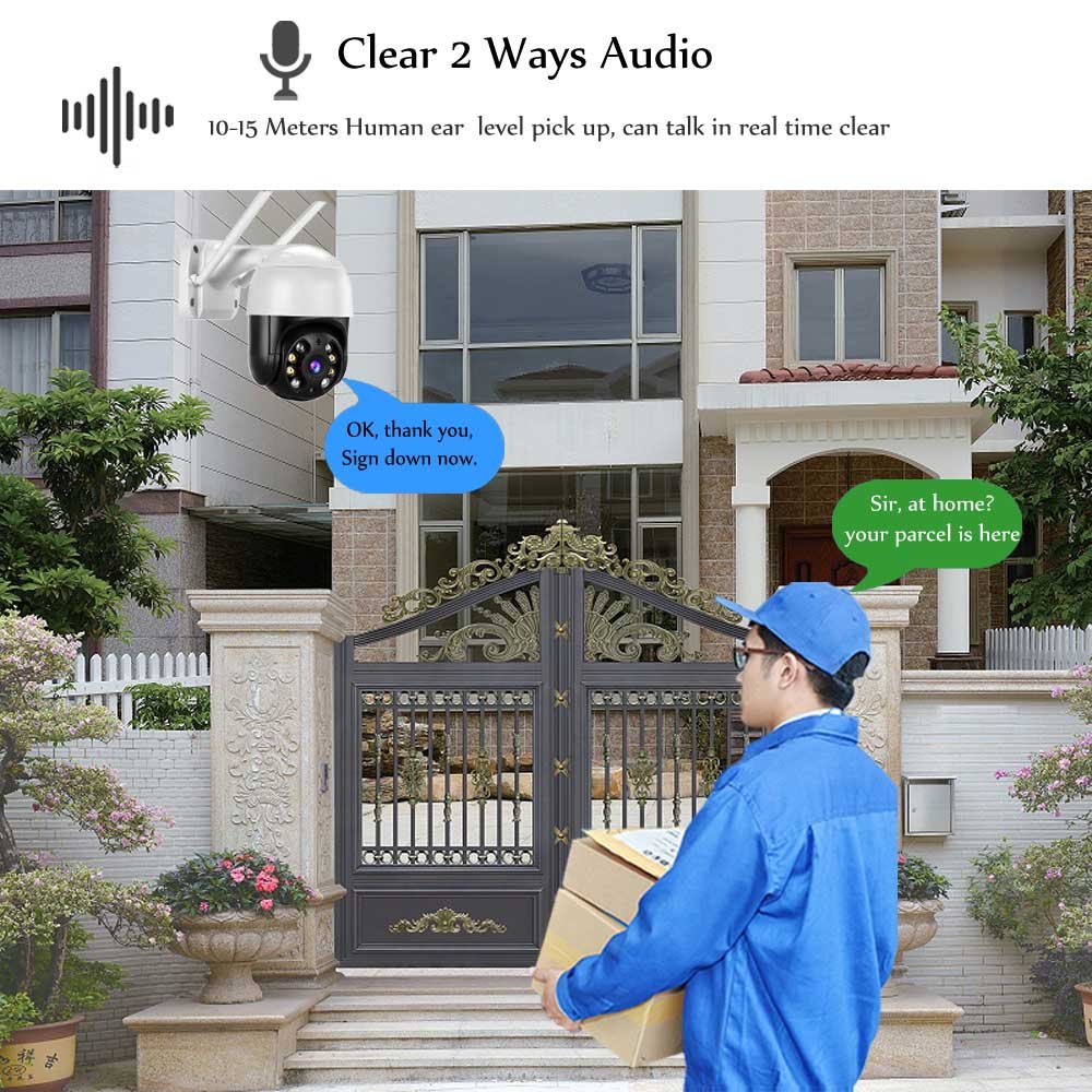 Qearim Smart wifi latest dome iCSee camera APP support Auto Tracking Motion Detection Security buy 4mp Ptz mini camera wifi