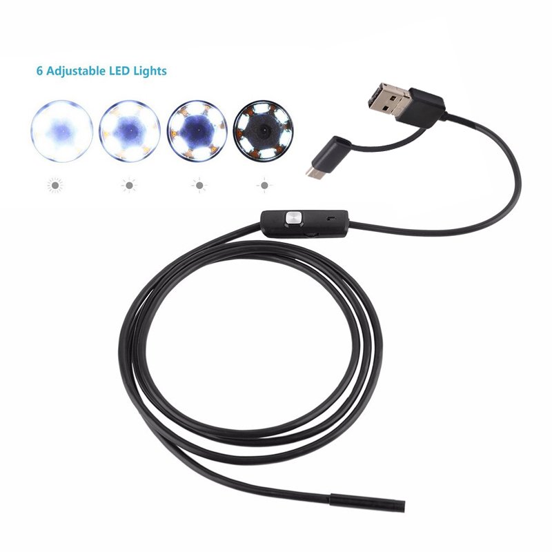 1080p Hd Borescope Inspection Camera 8mm 10m Hard Cable Wireless Wifi mini Endoscope Camera