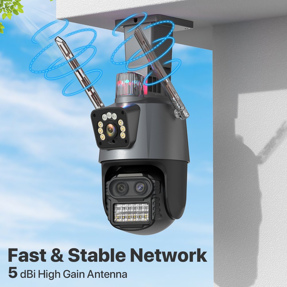Sim Card 4k 10x Zoom Surveillance Outdoor Security Camera Alarm Linkage Dual Lens Cctv 4g Solar Ptz Camera