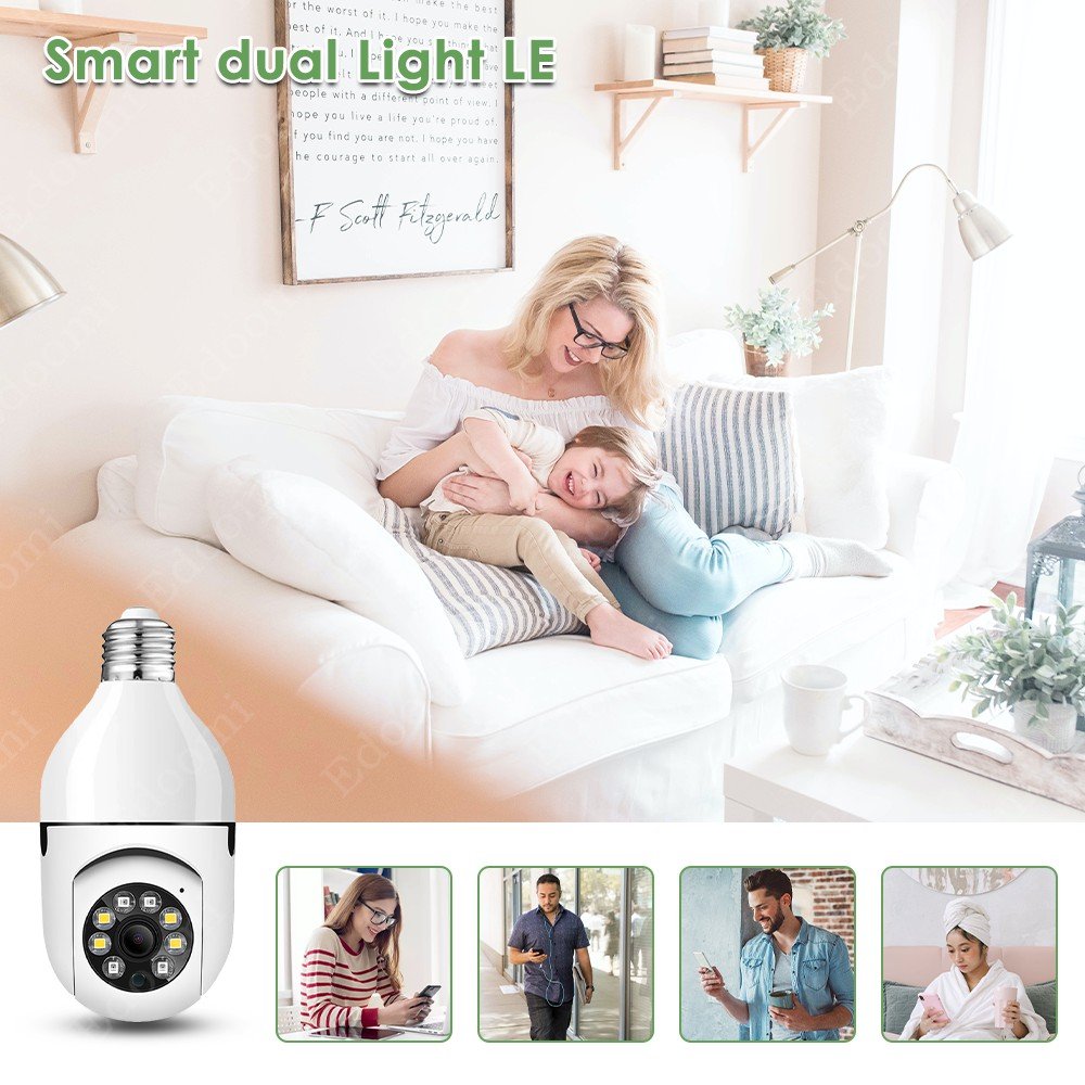 Detection Auto tracking 360 degree 1080p wifi ip camera smart home wireless security camera