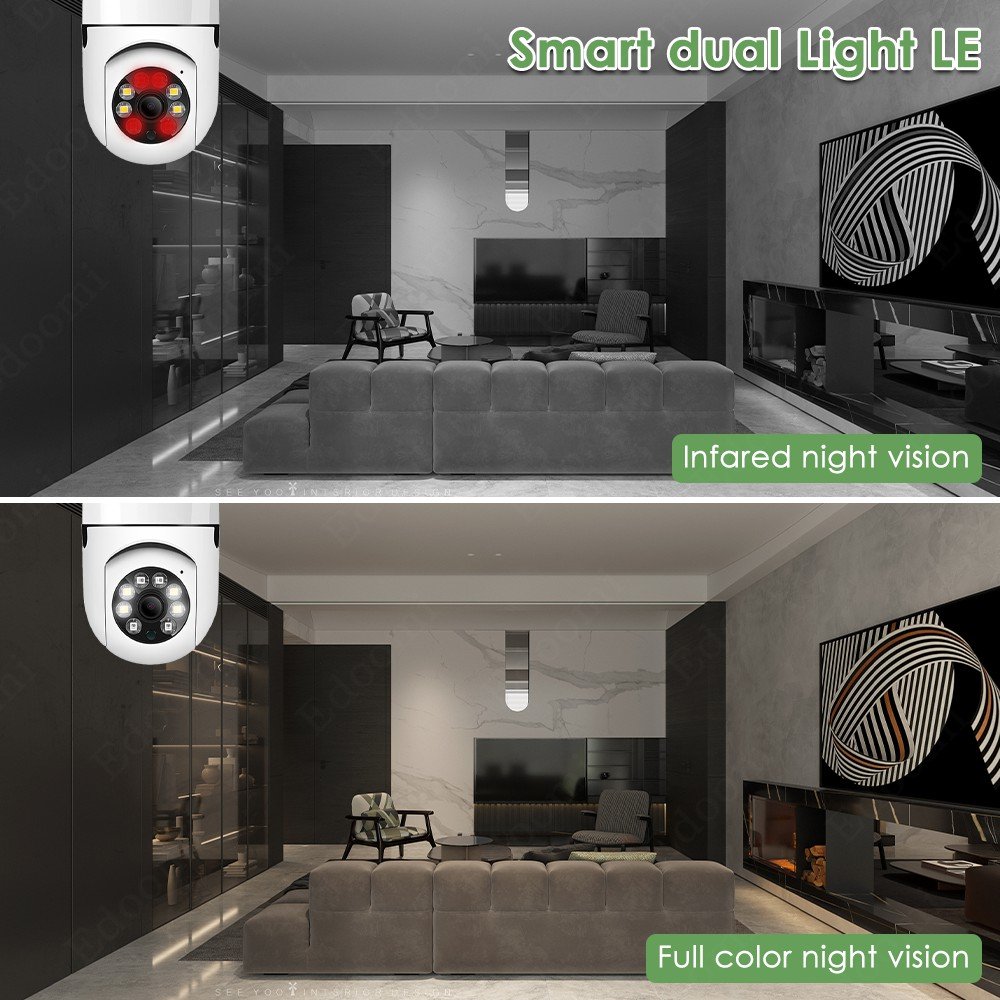 Detection Auto tracking 360 degree 1080p wifi ip camera smart home wireless security camera