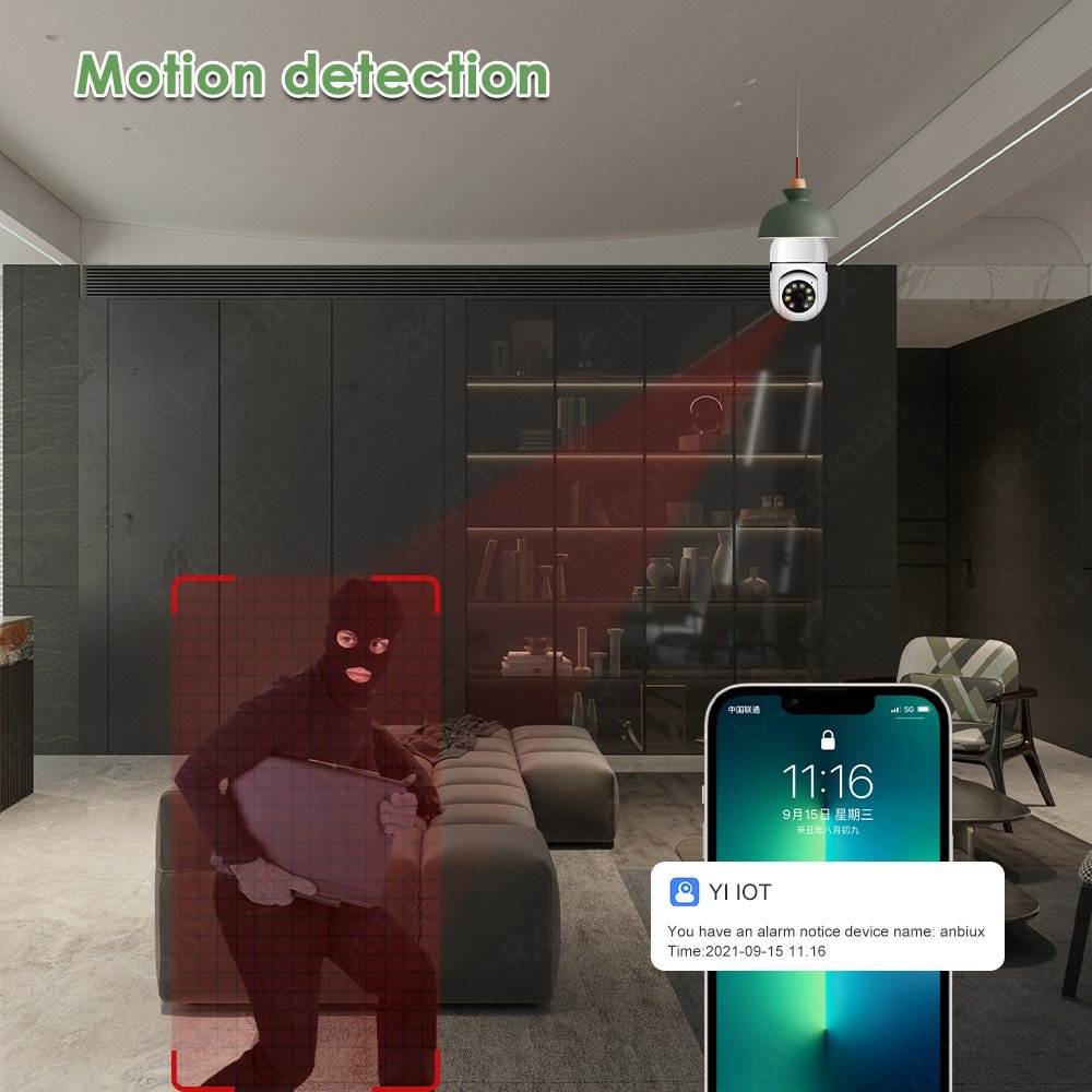 Detection Auto tracking 360 degree 1080p wifi ip camera smart home wireless security camera