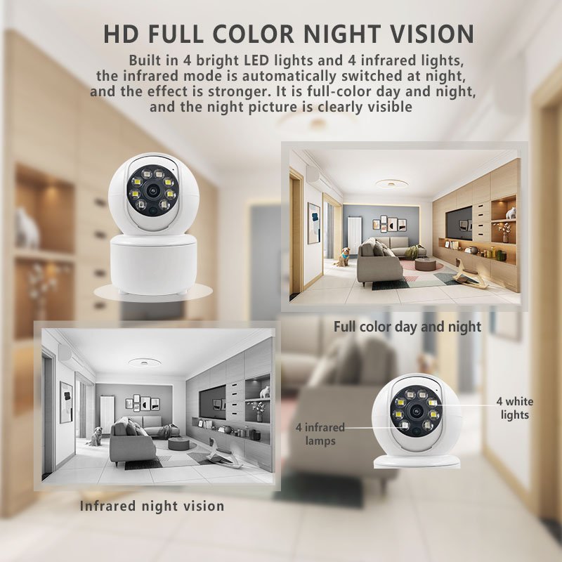 ICSEE 1080P 2MP 4MP Indoor Wireless PTZ Camera with Dual Light Night Vision Audio Video Recording Home Security Network Camera