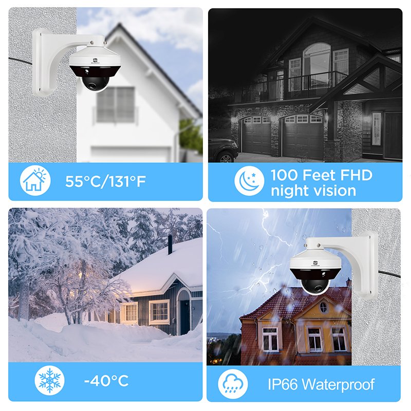 2inch MINI IP PTZ IR Dome Camera 6mp outdoor Indoor Cctv Surveillance Camera H.265 Human Tracking Surveillance Camera