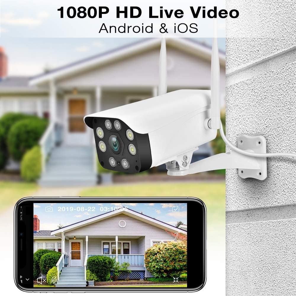 Anspo 2MP wifi Bullet camera 1080p with wifi SD Card Indoo Security camera CCTV Two-way Audio night vision waterproof wireless