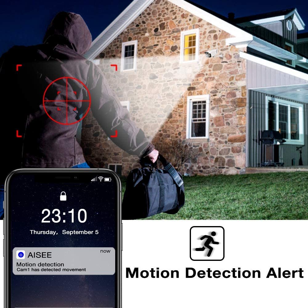 Anspo 2MP wifi Bullet camera 1080p with wifi SD Card Indoo Security camera CCTV Two-way Audio night vision waterproof wireless