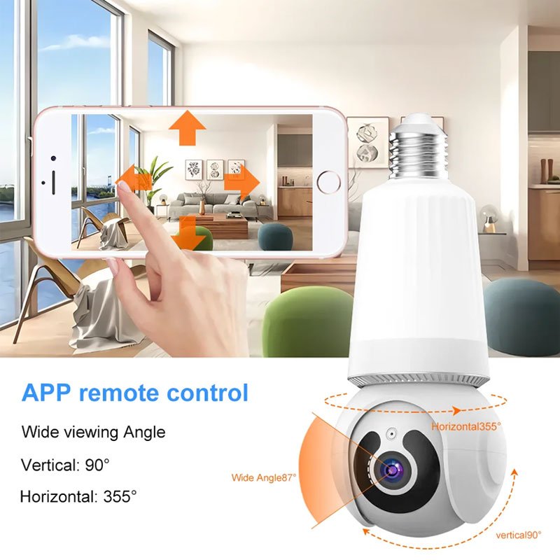 E27 light bulb security camera 360 degree Mini CCTV Camera HD Home Security Wifi Monitor Network Camera