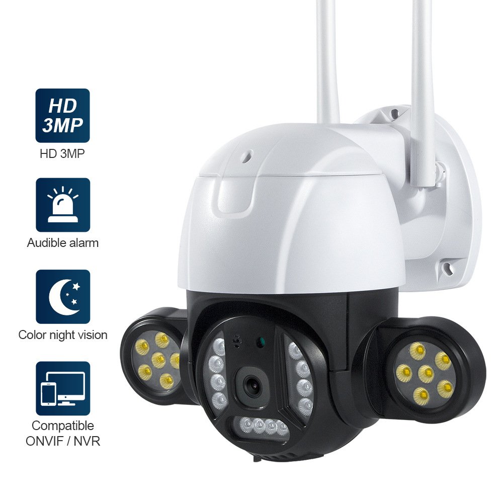 iCSEE 2MP 4MP 8MP Floodlight Camera Human Motion Detection Auto Tracking PTZ Dome Wireless WIFI Network Cameras