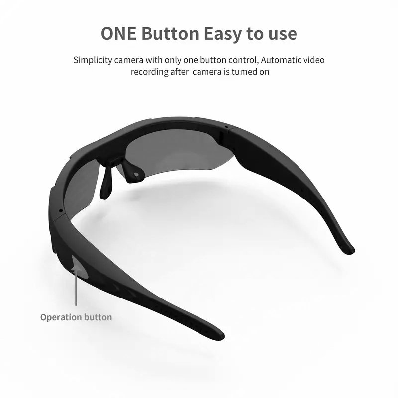 1080P HD Mini Camera Glasses Polarized Lens Smart Camcorder Outdoor Cycling Sports Security Sunglasses Video Camera