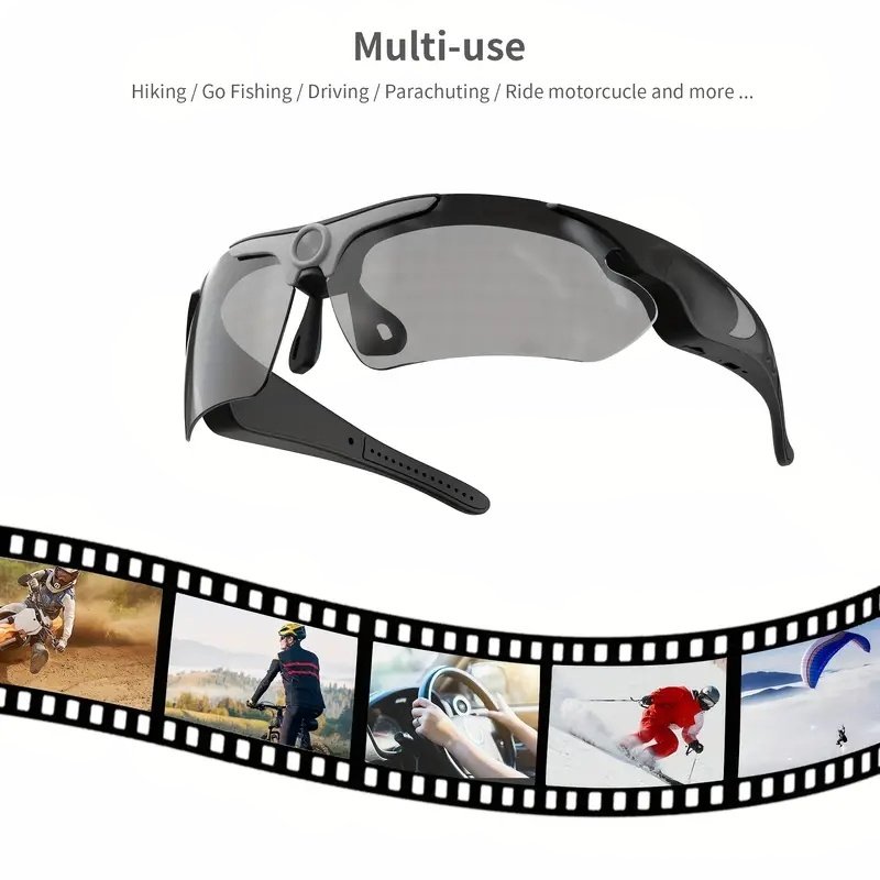 1080P HD Mini Camera Glasses Polarized Lens Smart Camcorder Outdoor Cycling Sports Security Sunglasses Video Camera