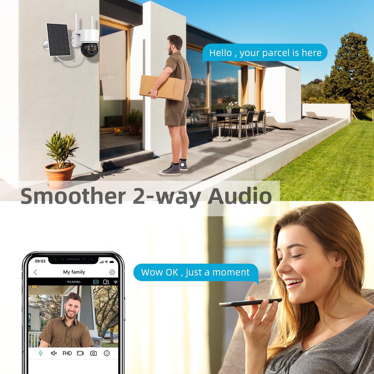 Anboqi HIK WIFI Wireless Solar Battery PTZ Network Camera Smart HD 4MP 2MP outdoor IP CCTV 4MP Wifi Camera