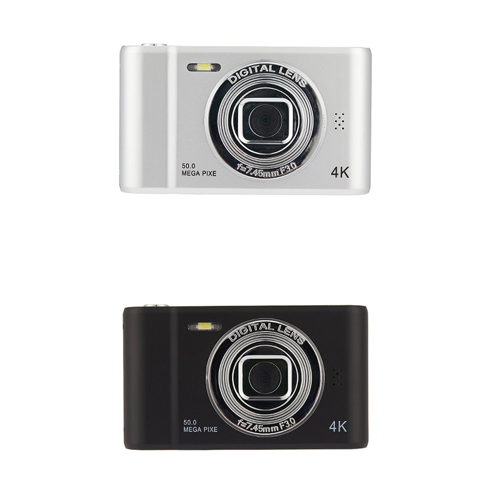 4K Digital Camera 50 Megapixels HD Photography Travel Selfie Camara 2.4inch Screen Entry-Level Kids Campus Selfie Mini Retro Cam
