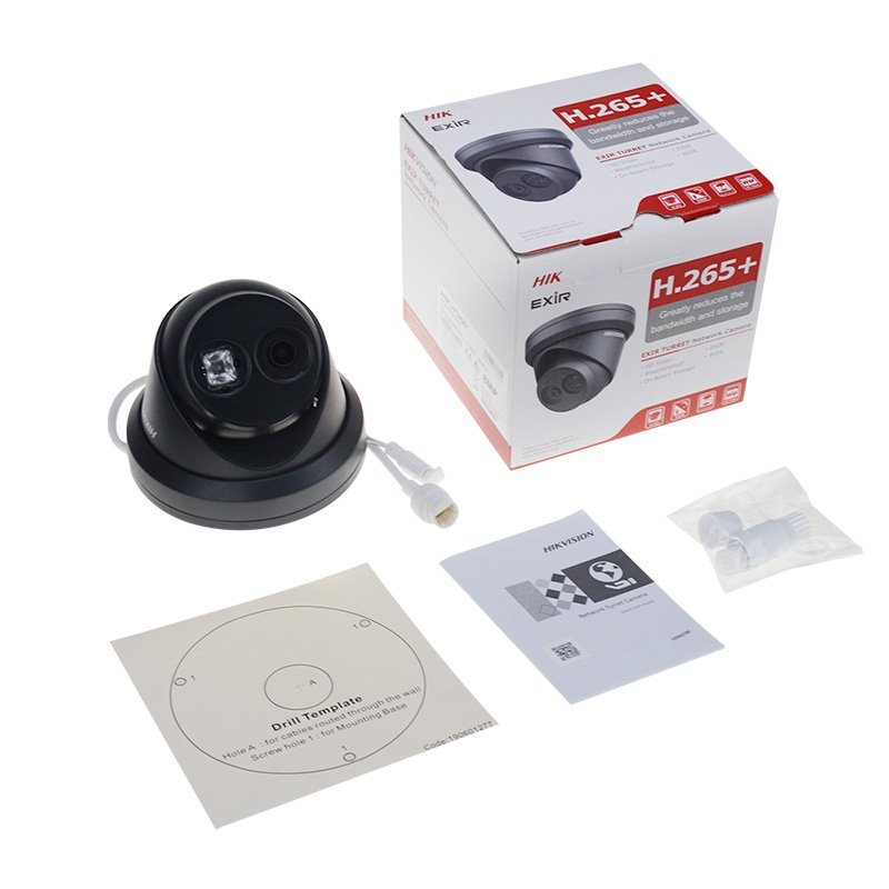 DS-2CD2343G2-IU Black Hik AcuSense Turret Network Camera Built-in Mic 30m IR 4MP IP Camera with SD Card