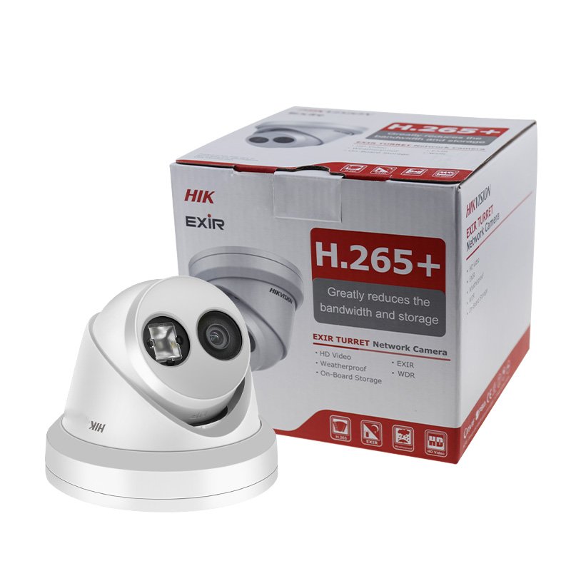 DS-2CD2343G2-IU Black Hik AcuSense Turret Network Camera Built-in Mic 30m IR 4MP IP Camera with SD Card