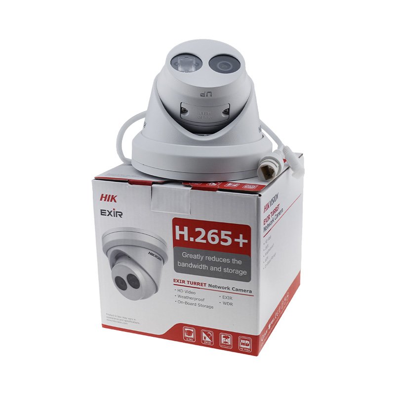 DS-2CD2343G2-IU Black Hik AcuSense Turret Network Camera Built-in Mic 30m IR 4MP IP Camera with SD Card
