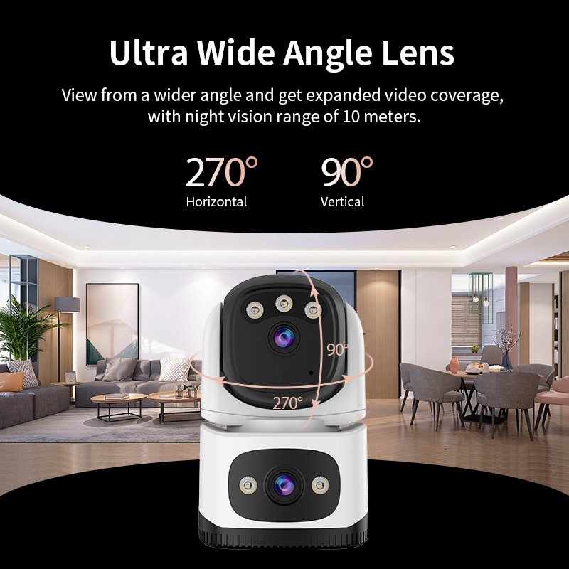 Wholesale Smart Home Mini CCTV Camera with 4MP+Wireless Video Two-Way Night Vision CMOS Sensor NVR Storage Indoor Cloud SD Card