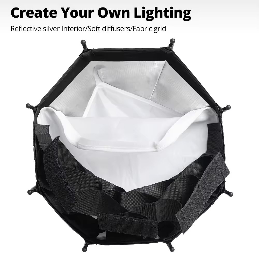 AMBITFUL 30cm Portable Octagon Umbrella Softbox Honeycomb Grid Mini Camera Flash Softbox Studio Photography TT520II V1 AD200PRO