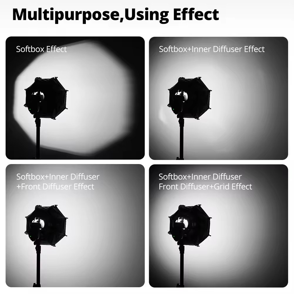 AMBITFUL 30cm Portable Octagon Umbrella Softbox Honeycomb Grid Mini Camera Flash Softbox Studio Photography TT520II V1 AD200PRO