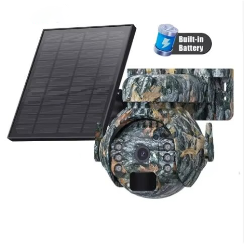 2024 Outdoor Camouflage Shoot Hunting Network Camera Hunter Trail 3MP 4G Solar Battery PTZ Mini Camera