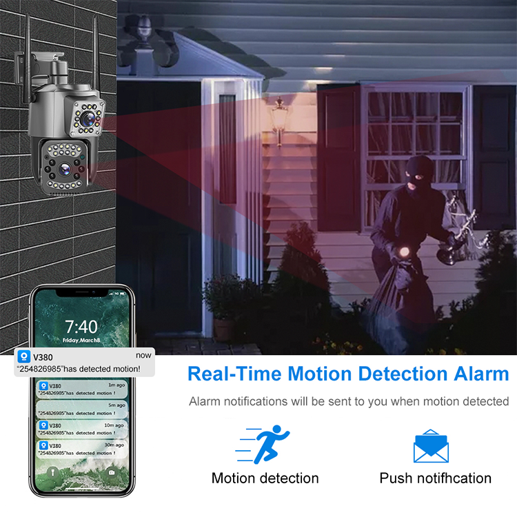 LEVOFAST 10X Zoom Dual Lens Bullet IP66 Waterproof Outdoor Security Wifi 4G Auto Tracking Network Camera