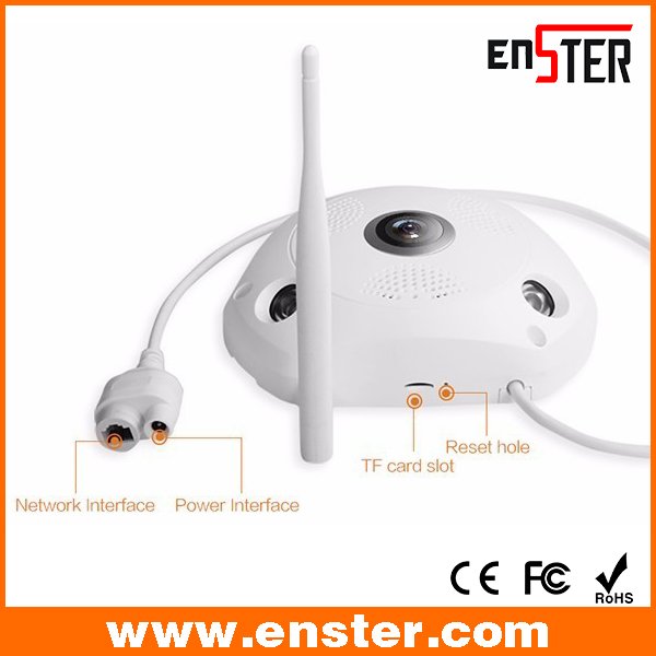 ENSTER 360 Degree Full View 3MP IP Wireless VR CCTV Cameras