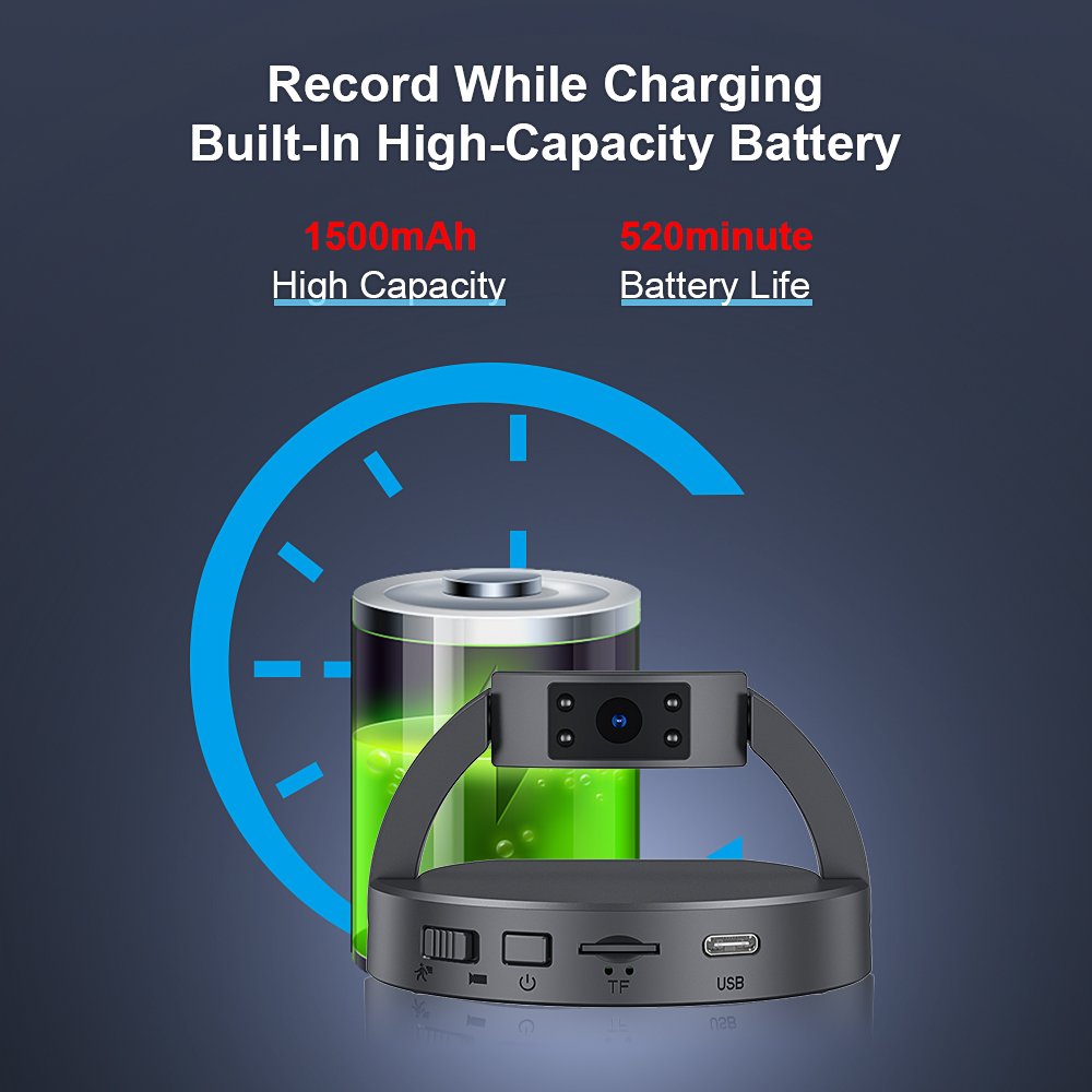 MD35 Hot Selling Mini Body Camera HD 1080P Without Wifi Camera Wide Angle 180 degree Rotating Lens Portable Home Security Camera