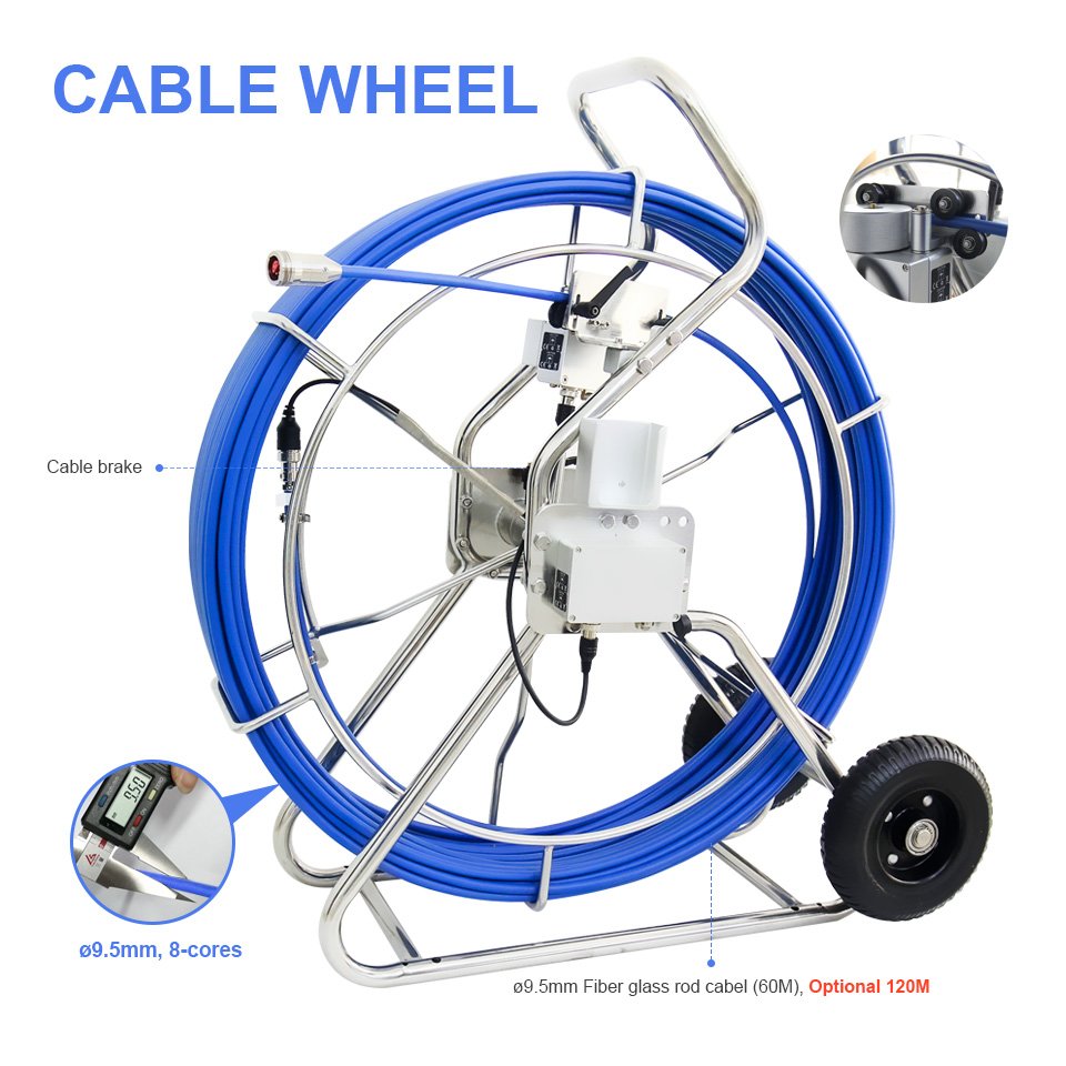 Newly Handheld portable crawler robot 50MM deep water well inspection and drilling drain camera pipe inspection sewer Camera 360