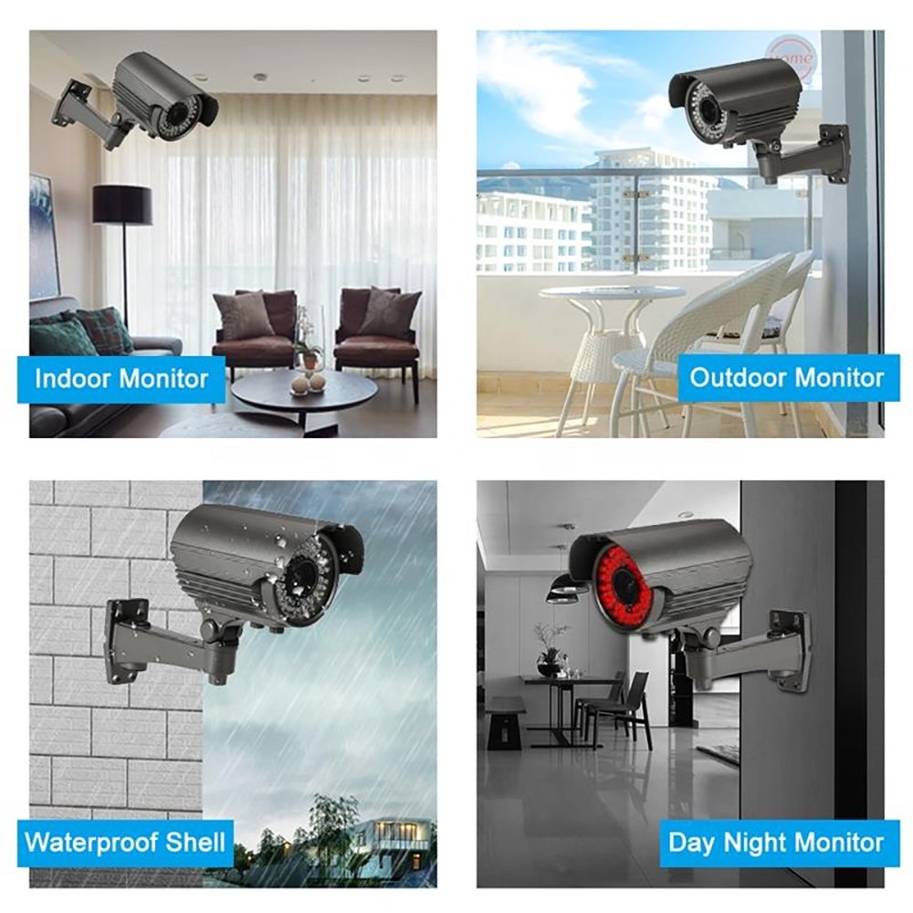 OEM 4 IN 1 AHD TVI CVI CVBS OSD Menu Function CCTV Analog Camera 1080P Outdoor Manual Focus 2.8 to 12MM Lens Security AHD Camera