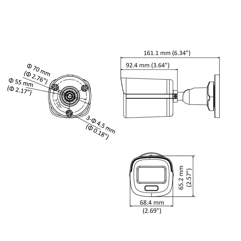 best selling CCTV Camera DS-2CE10DF3T-F original HIK product 2MP ColorVu Fixed Mini Bullet Camera 4in1 Coaxial camera outdoor
